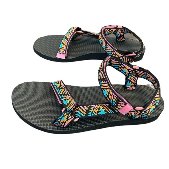 New in the box Teva original universal strap multi color sandals size various - Picture 10 of 10